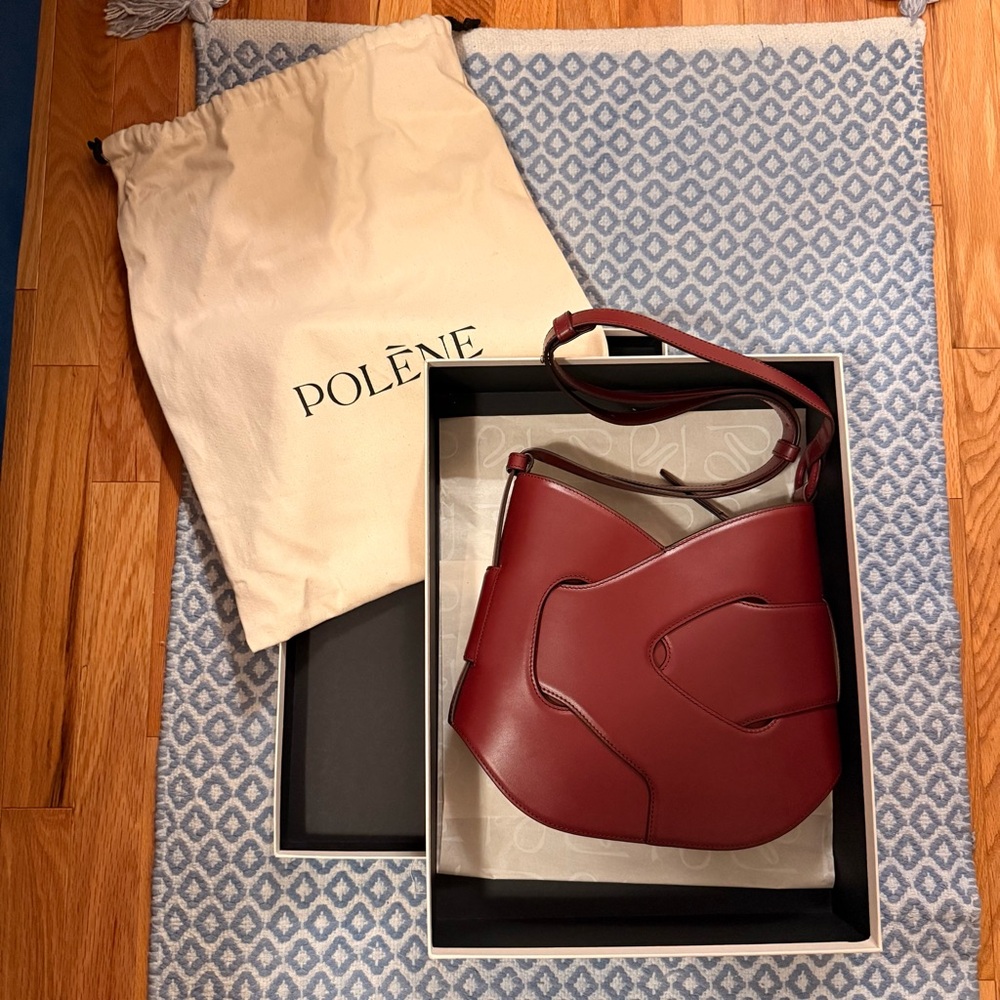 Polene Nodde Hobo - Smooth Black Cherry